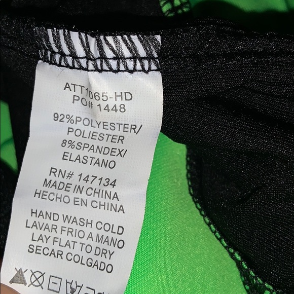 𝐍𝐄𝐎𝐍 Green Hoodie Jacket+Black Leggings - Picture 8 of 9